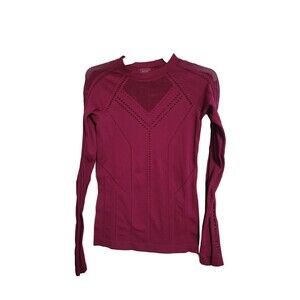 Athleta Long Sleeve Oxygen Top, Mulberry, Size S